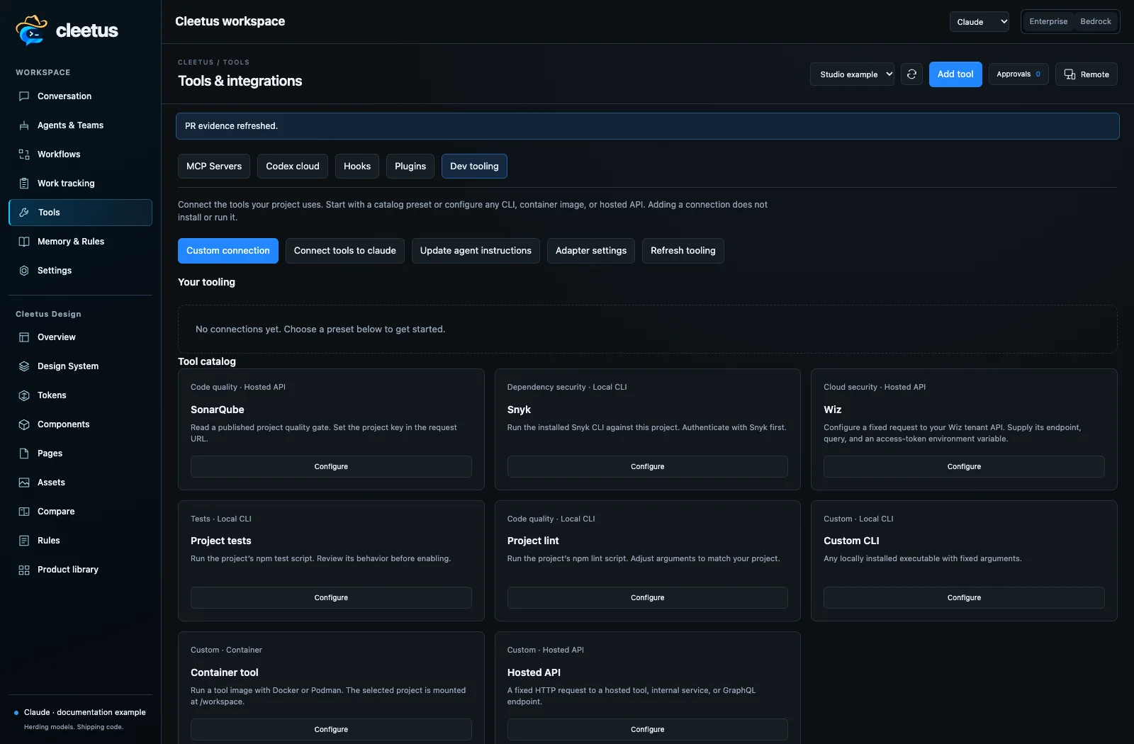 Developer-tool catalog